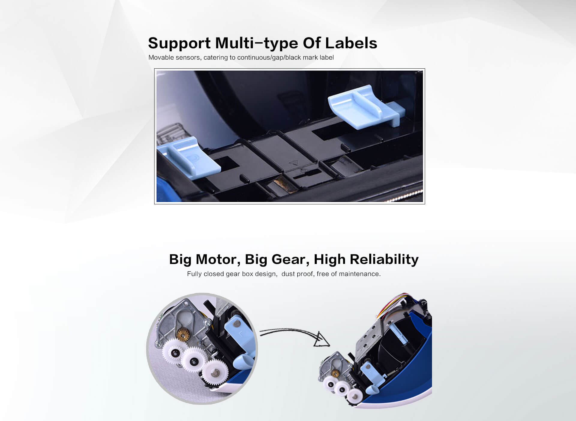 label printer internal design